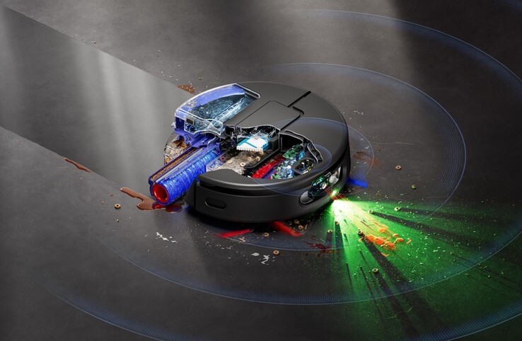 O aspirador de pó robô Dyson Spot+Scrub AI. (Fonte da imagem: Dyson)