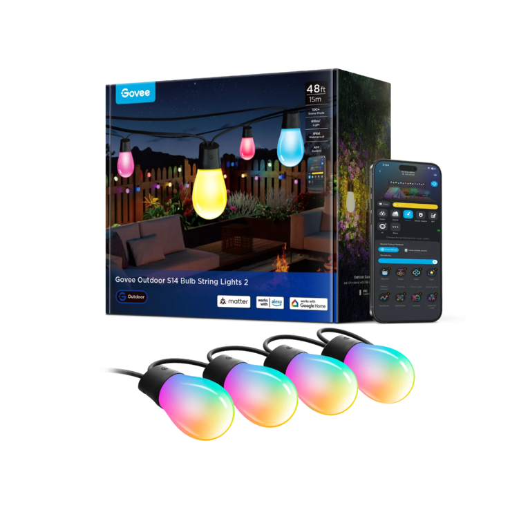 A Govee Smart Outdoor S14 Bulb String Lights 2 (Fonte da imagem: Govee)