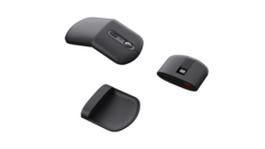 O mouse AdaptX e alguns de seus módulos. (Fonte da imagem: Lenovo)