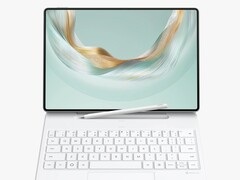 O Huawei MatePad Pro 12.2&#039;&#039; (2025) vem com uma capa de teclado, mas a caneta stylus precisa ser comprada separadamente. (Fonte da imagem: Huawei)