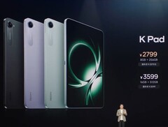 A apresentação do Redmi K Pad mostra todas as cores disponíveis (Fonte da imagem: Xiaomi via X; cortada)