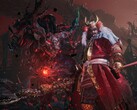Um monstro e um samurai em Nioh 3. 