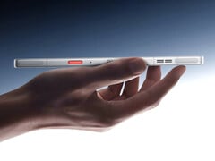 O smartphone para jogos de última geração está programado para ser lançado na China em outubro de 2026. Na foto: um teaser destacando o design leve do aparelho.