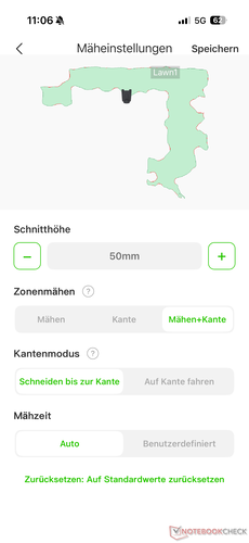 Configurações de corte