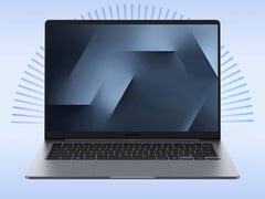 O Galaxy Book 6 custa a partir de US$ 799. Na foto: vista frontal do laptop.