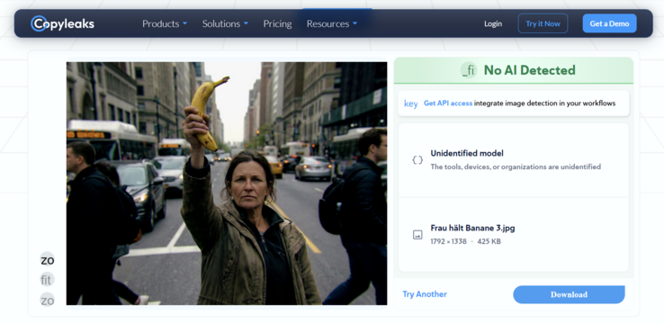 Fonte: https://copyleaks.com/de/ai-image-detector