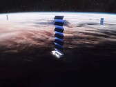 Impressão artística dos satélites Starlink. (Fonte da imagem: SpaceX)