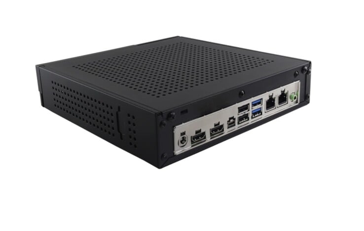 O mini PC MT-N150 possui uma ampla variedade de portas, incluindo duas portas Ethernet de 1G e conectividade 4G LTE opcional.