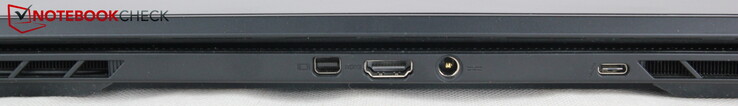 Voltar: MiniDP, HDMI 2.1, potência, USB-C 3.2 Gen2x1 com Thunderbolt 4