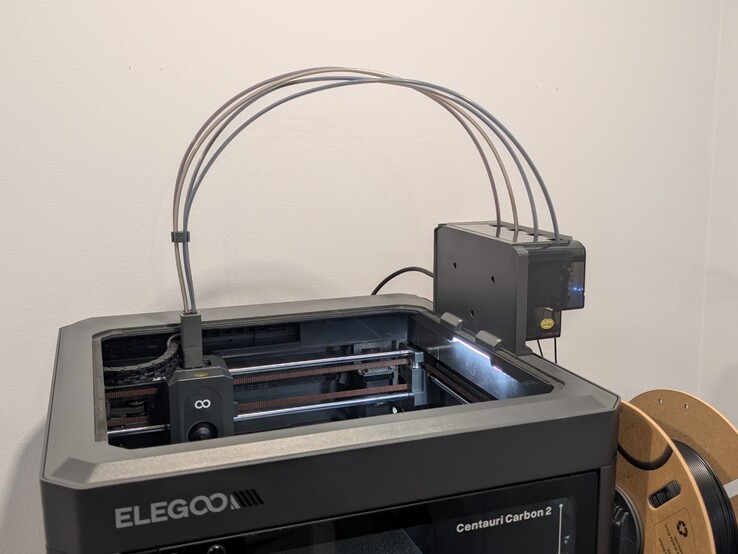 Quatro conexões de PTFE que conectam o sistema Canvas ao hotend.