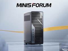 O Minisforum MS-02 Ultra visto de frente. (Fonte da imagem: Minisforum - editado)