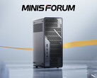O Minisforum MS-02 Ultra visto de frente. (Fonte da imagem: Minisforum - editado)