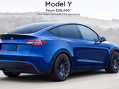 O Model Y é anunciado como um carro abaixo de US$ 30.000 agora (imagem: Tesla)