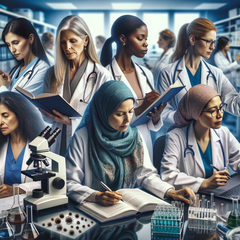 O presidente Biden estabelece a White House Initiative on Women's Health Research (Iniciativa da Casa Branca sobre Pesquisa da Saúde da Mulher) para abordar os desequilíbrios na pesquisa, no conhecimento e no tratamento de questões de saúde feminina. (Fonte: AI generated Dall-E 3)