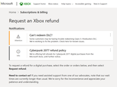 Agora você pode obter um reembolso para o Cyberpunk 2077 no Xbox. (Fonte: Microsoft)