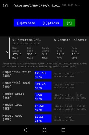 Android USB 3.1 OTG: teste de disco entre plataformas (CPDT)