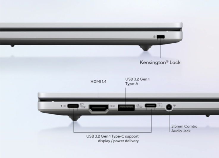 Portas do Chromebook CX15 da Asus