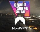 Banner do GTA 6 mostrado com o logotipo da NordVPN