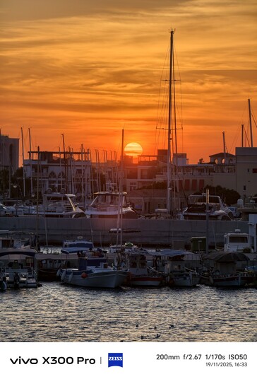 Vivo X300 Pro com a configuração padrão do teleconversor.