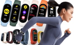 A Xiaomi Mi Band 7 (superior) oferece algumas atualizações importantes sobre a Mi Band 6 (inferior). (Fonte da imagem: Xiaomi - editado)