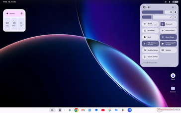 Configurações rápidas do Googlebook OS