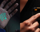 O Ai Pin da Humane lança informações em superfícies com um visor de tinta a laser. (Fonte da imagem: Humane)