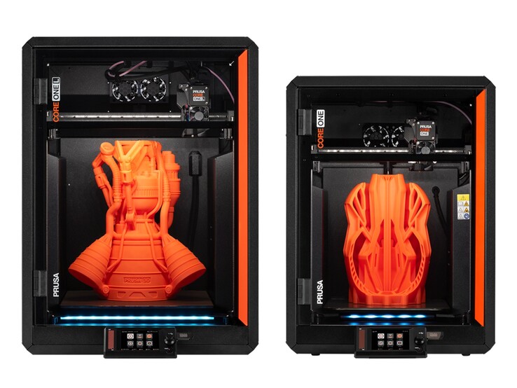 Prusa Core One L (esquerda) vs. Core One (direita). (Fonte da imagem: Prusa)