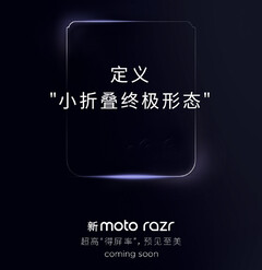 O Razr deste ano pode ser conhecido como o Razr 40 Ultra fora da China. (Fonte de imagem: Motorola)