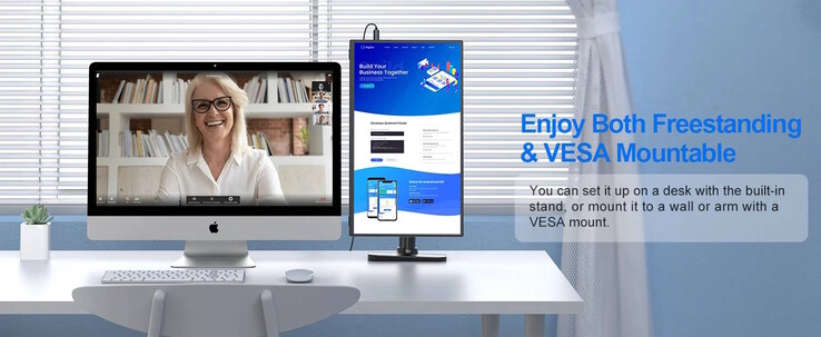 O monitor de 18 polegadas é compatível com suportes VESA (Fonte da imagem: Uperfect)