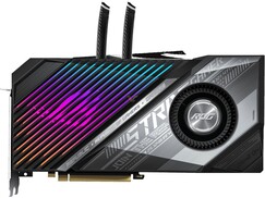 A ASUS ROG Strix LC Radeon RX 6800 XT. (Fonte da imagem: ASUS via Videocardz)