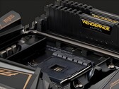 A memória RAM Vengeance da Corsair em uma placa-mãe. (Fonte da imagem: Corsair)