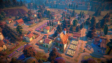 Uma imagem que mostra edifícios em Fabledom.