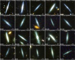 Imagens compostas coloridas do Telescópio Espacial James Webb mostrando galáxias em disco (Fonte da imagem: JWST)