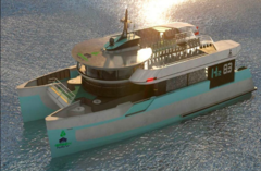 Os sistemas de eletropropulsão da Green Navy proporcionam um alcance de 300 km a 8,3 nós, o que equivale a aproximadamente 36 horas de navegação. (Fonte: Green Navy)