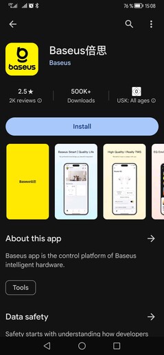 Baseus na Google Play Store