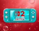 Switch Lite na foto com o logotipo do Nintendo Switch 2 (Fonte da imagem: Nintendo of America com edições)