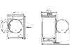 As dimensões da máquina de lavar e secar roupa Xiaomi Mijia Ultra-Thin 10kg (Fonte da imagem: Xiaomi)