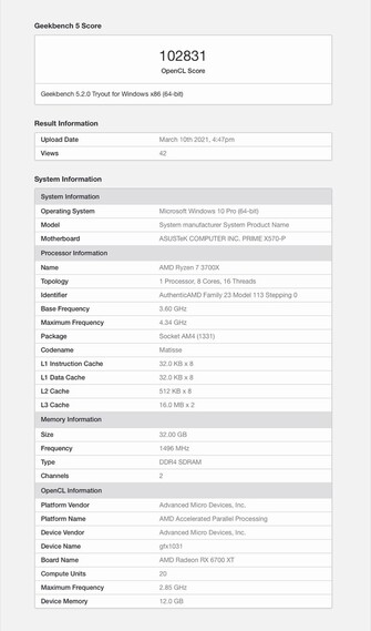 (Fonte de imagem: Geekbench)