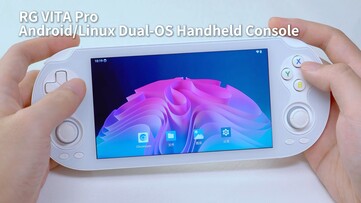 A tela inicial Android no Anbernic RG Vita Pro.