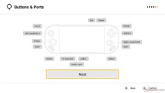 Os dois botões adicionais na parte traseira podem ser mapeados