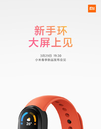 Xiaomi Mi Band 6. (Fonte da imagem: Xiaomi Weibo)