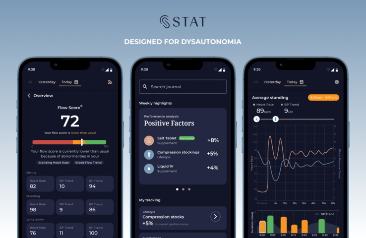 O wearable intra-auricular da STAT Health vem com um aplicativo para smartphone. (Fonte da imagem: STAT Health)