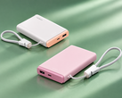 O Oppo 33 W Pocket Charge está disponível nas cores rosa claro e cáqui.