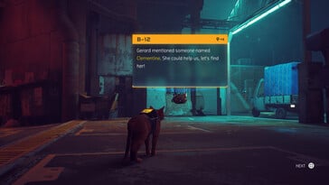 Na foto: Uma captura de tela do jogo Stray.