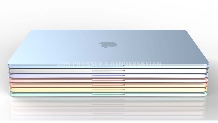 O próximo MacBook Air será uma entrada colorida na série. (Fonte da imagem: Jon Prosser &amp; Ian Zelbo)