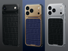 Os novos iPhones personalizados da Caviar (na foto) usam materiais como revestimento de ouro 24K, pele de bezerro Hermès, aço inoxidável e couros exóticos. (Fonte da imagem: Caviar)