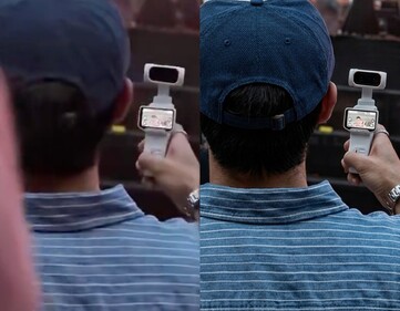 A Insta360 Luna Ultra branca em imagens práticas vazadas de um show.