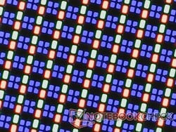 Subpíxeis RGB nítidos da camada brilhante