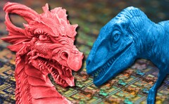 Os chips móveis da equipe Red Dragon Range podem assumir as peças de mesa da equipe Blue Raptor Lake. (Fonte da imagem: Unsplash - editado)