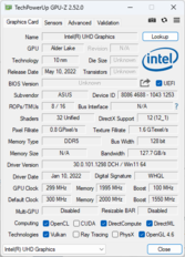 GPU-Z: Gráficos Intel